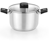 Monix Elite - Olla de cocina con acabado de acero inoxidable, varios tamaños de hasta 10 litros, incluye tapa
