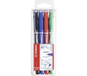 STABILO SENSOR fine rotulador de punta fina Fino Negro, Azul, Verde, Rojo 4 pieza(s)