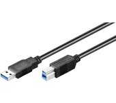 M-Cab USB A - USB B 3 m - Cable USB (3 m, USB A, USB B, 3.0 (3.1 Gen 1), Macho/Macho, Negro)