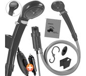 Ducha camping 12V antracita adaptador coche bomba sumergible