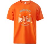 Brooklyn ,Ny Basketball Street Stars Team Print Tshirt Man O-Neck Retro Tee Shirt Breathable Soft Top Loose Cotton Short Sleeve