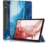 For Samsung Tab S9 Plus Case Tri-fold Magnetic Leather Painted Smart Cover For Galaxy Tab S9 Tab S9 Plus Case 2023