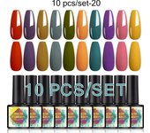 Parkson Gel Polish Set 8ml Lacquer Varnish 10Pcs/set Soak Off UV LED Long-lasting Magnetic Nail Art Super Enamels Gel Polish Kit