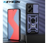 KEYSION Shockproof Case for Xiaomi Redmi Note 12 Pro+ Slide Camera Lens Protection Ring Phone Cover for Redmi Note 12 Pro 4G 12S
