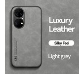 KEYSION Luxury Leather Case for Huawei P50 Pro P40 Lite Silicone+PC Shockproof Phone Back Cover for Huawei P30 Pro P30 Lite P20