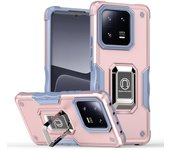 KEYSION Shockproof Armor Case for Xiaomi 13 Pro 5G Soft Silicone + PC Ring Stand Phone Back Cover for Xiaomi Mi 13 13 Pro 5G