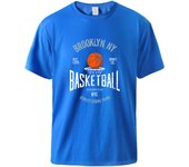 Brooklyn ,Ny Basketball Street Stars Team Print Tshirt Man O-Neck Retro Tee Shirt Breathable Soft Top Loose Cotton Short Sleeve