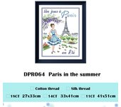 Paris in 4 season cross stitch cartoon package 18ct 14ct 11ct cloth cotton thread embroidery DIY handmade needlework