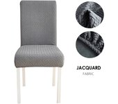 Funda de Silla de Tela Jacquard Fundas de Silla de Tamaño Universal para Comedor Banquete de Oficina de Bodas 1 PIEZA