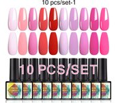 Parkson Gel Polish Set 8ml Lacquer Varnish 10Pcs/set Soak Off UV LED Long-lasting Magnetic Nail Art Super Enamels Gel Polish Kit