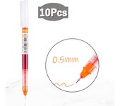 10 Colors Straight liquid Gel Pen Quick-drying Large-capacity Colorful Gel Pens 0.5mm Rollerball Pens School office Stationery