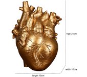 Unique Heart Shape Flower Vase Resin Dried Flower Container Vases Pots Body Sculpture Desktop Flower Pot Home Decoration