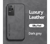 KEYSION Luxury Leather Case for Xiaomi POCO F4 5G F4 GT F3 F2 Pro Silicone+PC Shockproof Phone Back Cover for Redmi K50 Gaming