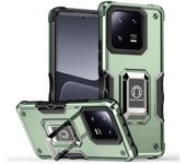 KEYSION Shockproof Armor Case for Xiaomi 13 Pro 5G Soft Silicone + PC Ring Stand Phone Back Cover for Xiaomi Mi 13 13 Pro 5G