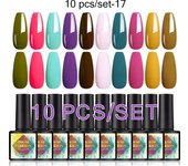 Parkson Gel Polish Set 8ml Lacquer Varnish 10Pcs/set Soak Off UV LED Long-lasting Magnetic Nail Art Super Enamels Gel Polish Kit