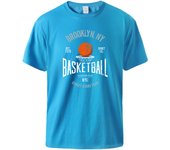 Brooklyn ,Ny Basketball Street Stars Team Print Tshirt Man O-Neck Retro Tee Shirt Breathable Soft Top Loose Cotton Short Sleeve
