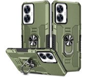 KEYSION Shockproof Armor Case for Realme C55 C33 C30 C30S Silicone+PC Metal Ring Stand Phone Back Cover for OPPO Realme C33 C55