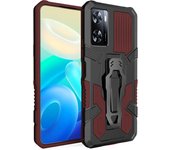 KEYSION Shockproof Armor Case for OPPO A77 A77S A57 Soft Silicone+PC Stand Back Clip Phone Cover for Realme Narzo 50 5G V23 Q5i