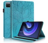 Case For Xiaomi Mi Pad 6 / Xiaomi Pad 6 Pro 2023 Cover 11 inch Embossed Tree Wallet Stand Tablet Cover Rose gold