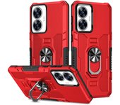 KEYSION Shockproof Armor Case for Realme C55 C33 C30 C30S Silicone+PC Metal Ring Stand Phone Back Cover for OPPO Realme C33 C55