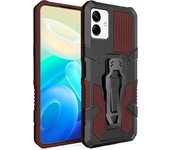 KEYSION Shockproof Armor Case for Samsung A04 A04S A03 Soft Silicone+PC Metal Stand Back Clip Phone Cover for Galaxy M13 5G