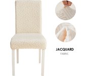 Funda de Silla de Tela Jacquard Fundas de Silla de Tamaño Universal para Comedor Banquete de Oficina de Bodas 1 PIEZA