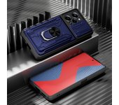 KEYSION Shockproof Case for Xiaomi Redmi Note 12 Pro+ 5G Card Bag Slide Camera Protection Phone Cover for Redmi Note 12S 12 Pro+