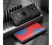 KEYSION Shockproof Case for Xiaomi Redmi Note 12 Pro+ 5G Card Bag Slide Camera Protection Phone Cover for Redmi Note 12S 12 Pro+