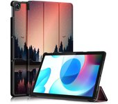 For Realme Pad Case 10.4 inch PU Leather Tri-Folding Stand Magnetic Protective Cover for Realme Pad 10.4 inch 2021 Tablet Kids