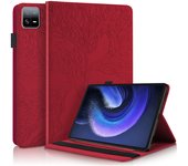 Case For Xiaomi Mi Pad 6 / Xiaomi Pad 6 Pro 2023 Cover 11 inch Embossed Tree Wallet Stand Tablet Cover Rose gold