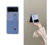 Luxury Fashion Candy Color Wrist Strap Bracket Simple Case for Galaxy Z Flip 3 5G Z Flip3 Flip4 Zflip3 Zflip4 Z Flip 4 Cover