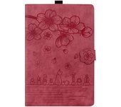 Case For Lenovo Tab M10 Plus 3rd Generation 10.6 inch TB125FU/TB128FU/TB128XU Embossed Flower PU Leather Stand Wallet Cover