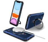 KEYSION Magnetic Case for MagSafe for iPhone 11 11 Pro Max Ring Stand Shockproof Phone Back Cover for iPhone 11 Pro Max