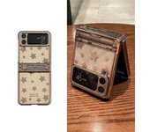 Korean Simple Senior Star Full Screen Phone Case for Samsung Galaxy Z Flip 4 Z Flip4 Zflip4 Shockproof Back Cover For Girl Gift
