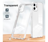 KEYSION Shockproof Armor Clear Case for iPhone 11 Pro Max Transparent TPU+PC 2 in 1 Phone Back Cover for iPhone XR X XS Max