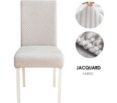 Funda de Silla de Tela Jacquard Fundas de Silla de Tamaño Universal para Comedor Banquete de Oficina de Bodas 1 PIEZA