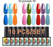 Parkson Gel Polish Set 8ml Lacquer Varnish 10Pcs/set Soak Off UV LED Long-lasting Magnetic Nail Art Super Enamels Gel Polish Kit