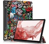 For Samsung Tab S9 Plus Case Tri-fold Magnetic Leather Painted Smart Cover For Galaxy Tab S9 Tab S9 Plus Case 2023