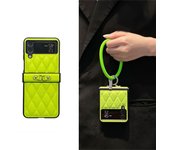 Luxury Luxury Commercial Affairs Rhombic Lattice Bracelet Phone Case for Samsung Galaxy Z Flip 4 Z Flip4 Zflip4 Back Cover