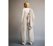 Bershka Jeans Wide Leg Barrel Mujer 36 Gris