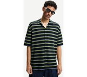 Bershka Camisa Manga Corta Rayas Hombre Xl Negro
