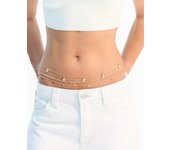 Bershka Belly Chain Colgantes Marinos Mujer Oro