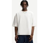 Bershka Camiseta Manga Corta Oversize Interlock Hombre S Blanco Roto