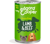 Edgard & Cooper Adult Grain Free Cordero y Ternera Perro Latas 6 x 400 gr