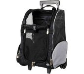 Trixie Trolley y Mochila Negra y Gris para Perros Pequeños y Gatos 32 x 45 x 25 cm