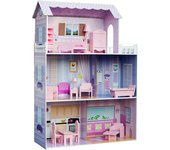 Teamson Casa de muñecas de madera 113 cm, rosa