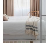 Lorena Canals Manta de algodón beige y gris 125x150