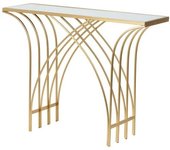 Adda Home Consola dorado de cristal 104x30x79cm