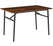 Tectake Mesa de comedor MDF industrial oscura