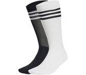 Adidas - Calcetines clásicos Textured (2 Pares), Unisex, White-Black, L [42 - 46]